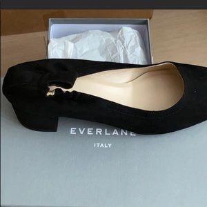 Everlane Day Heels black suede